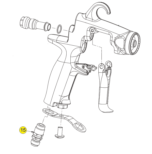Воздухоприемник 1/4” NPS (комплект из 3 шт) (№15)