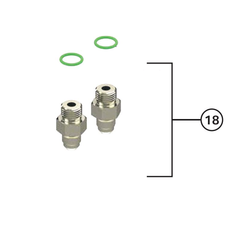 Переходник JIC 5 MALE на 3/8 NPT MALE, сторона установка IS30 модуль высокого давления