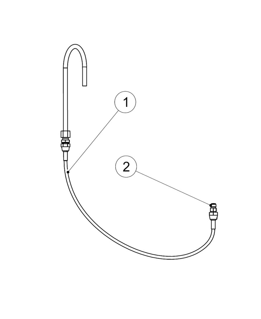 Обратный рукав в сборе 1/4"