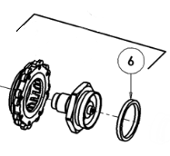 Прокладка (комплект из 10 шт) (№6) для краскопультов Binks AG363 Air Assisted