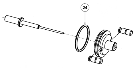 Уплотнительное кольцо (комплект из 2 шт) (№24) для краскопультов Binks AG363 Air Assisted