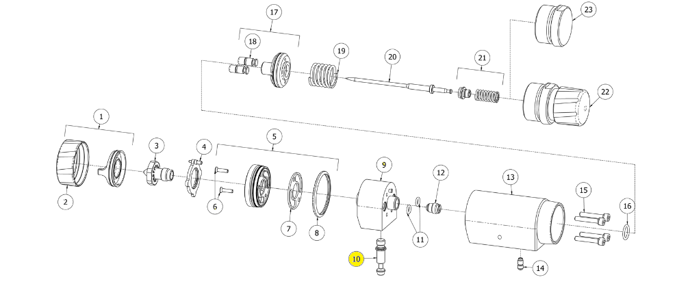 Кулачковый штифт (№10) для краскопультов Binks DVXA
