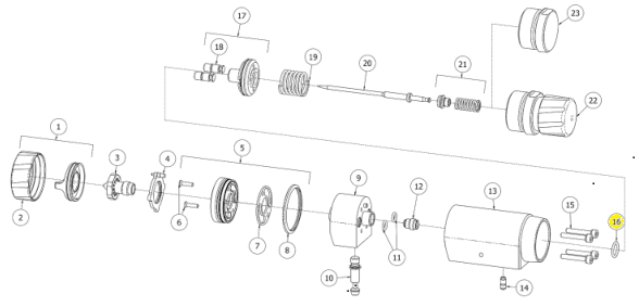 Уплотнительное кольцо (комплект из 2 шт) (№16) для краскопультов Binks DVXA