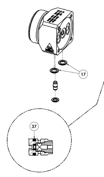 Уплотнительное кольцо (комплект из 4 шт) (№30) для краскопультов Binks DVXA