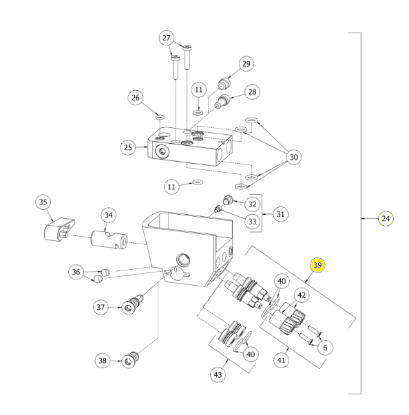 Воздушный регулирующий клапан (комплект из 2 шт) (№39) для краскопультов Binks DVXA