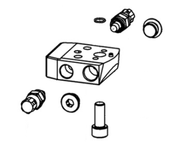 Рециркуляционный коллектор на винтах в сборе (№36) для краскопультов DeVilbiss Automatic Spray Guns AG-362