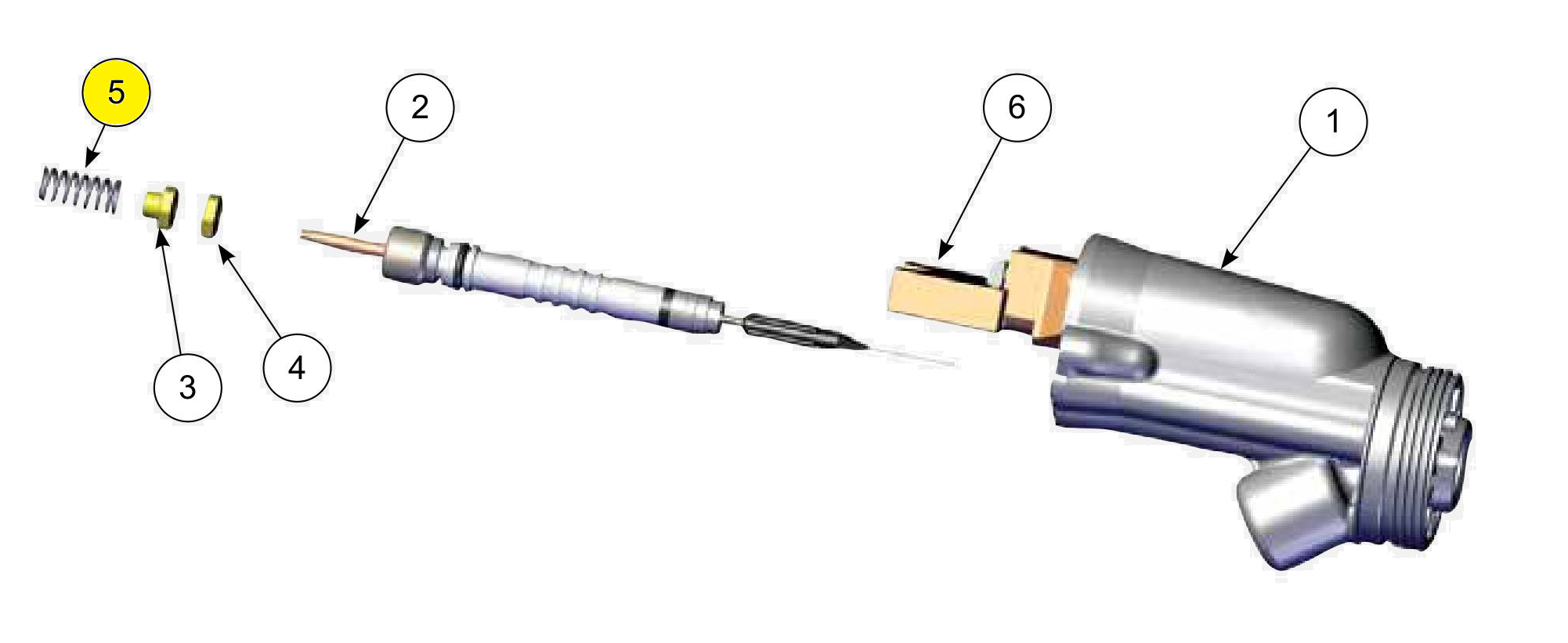 Пружина, возврат жидкости.1 для краскопультов Ransburg APPLICATOR 81520 RFXw