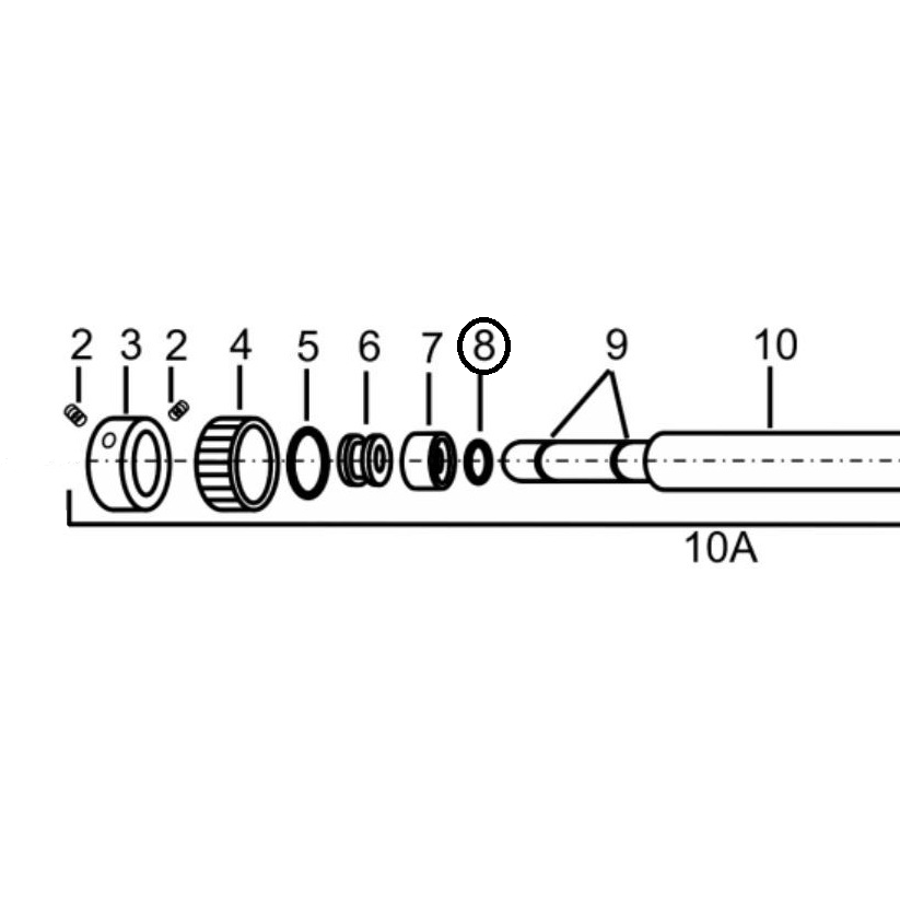 Кольцо (№8) для краскопультов Ransburg Мобильная установка NO-2-501A