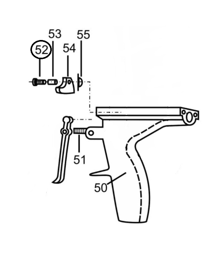 Винт (№52) для краскопультов Ransburg Мобильная установка NO-2-501A