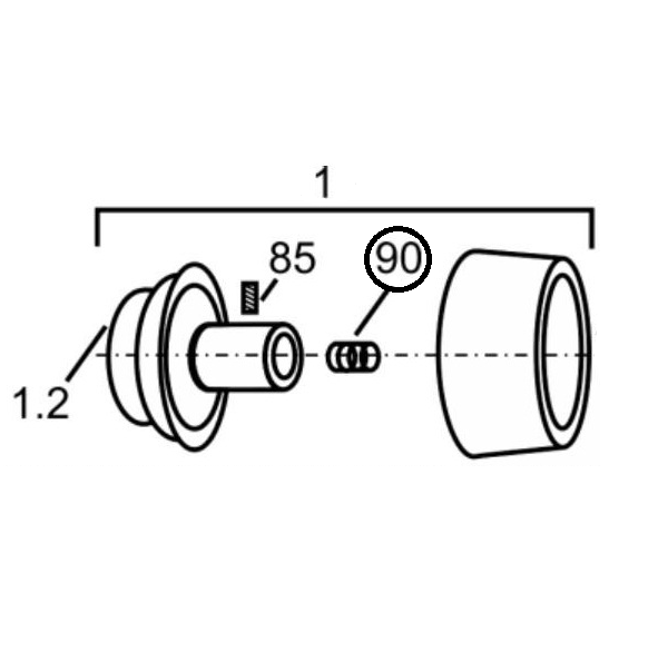 Пружина чаши (№90) для краскопультов Ransburg Мобильная установка NO-2-601A