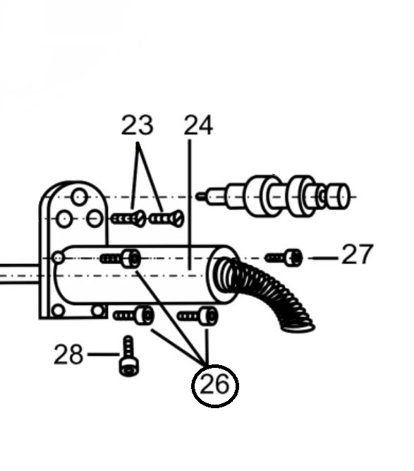 Винт (№26) для краскопультов Ransburg Мобильная установка NO-2-601A