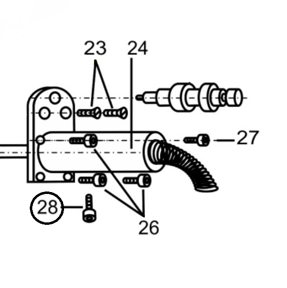 Винт (№28) для краскопультов Ransburg Мобильная установка NO-2-701A