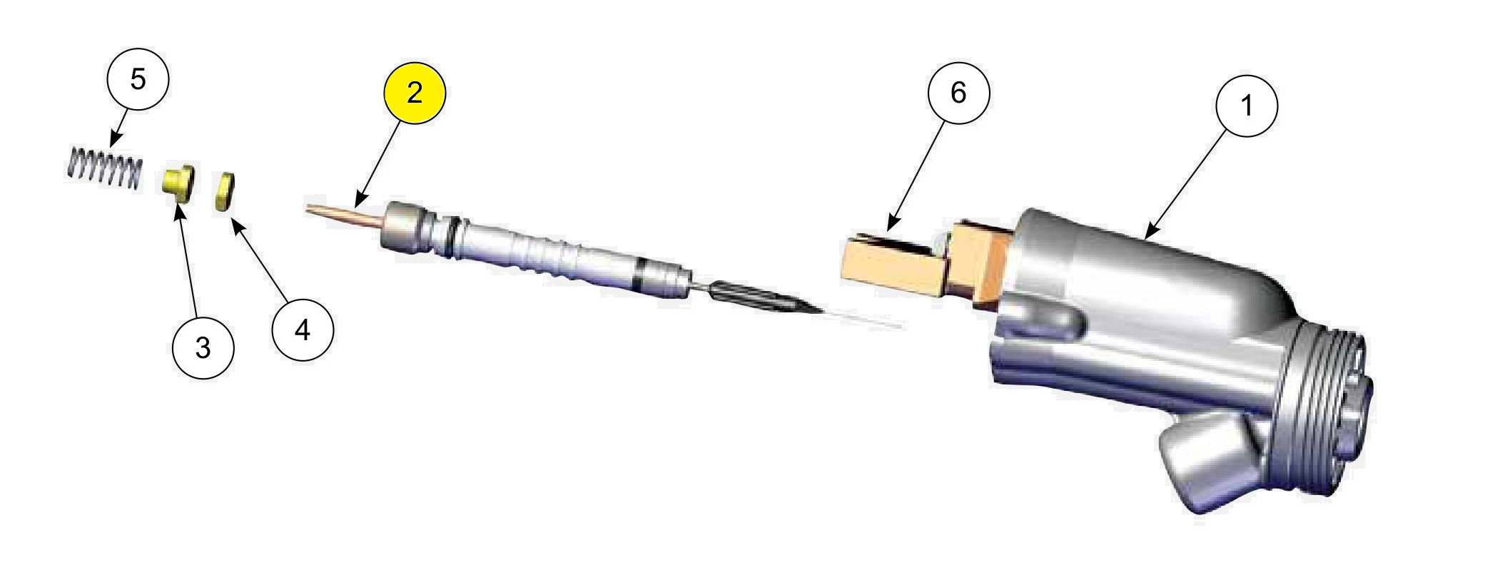 Сборка вала.1 для краскопультов Ransburg Ransflex 81545 RXQ