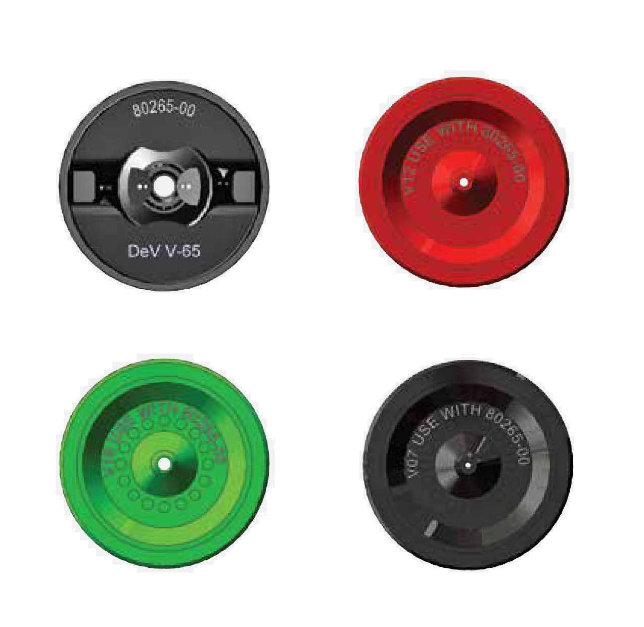 Износостойкие форсунки серии v в комплектах по 3 шт. (xx = 14, 18) для краскопультов Ransburg RansFlex Applicators 81465 RFXi