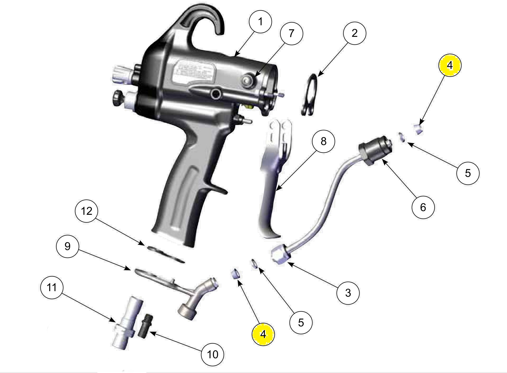 Наконечник, передний для краскопультов Ransburg RansFlex Applicators 81465 RFXi