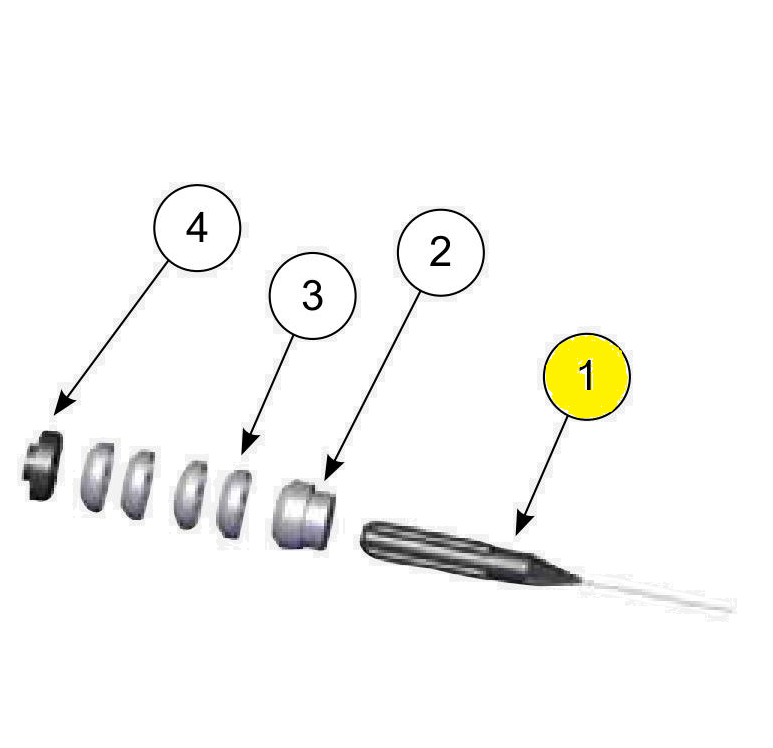Резистивный электрод в наборах по 3 шт. для краскопультов Ransburg RansFlex Applicators 81465 RFXi
