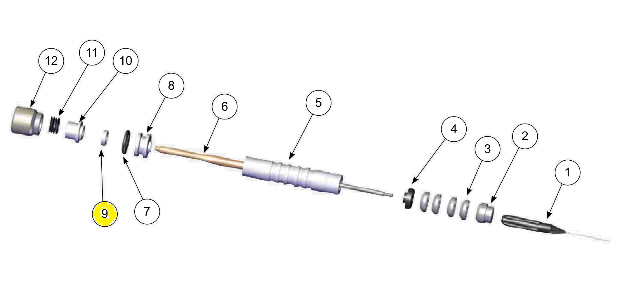 Колпачковое уплотнение (№23e) для краскопультов Ransburg RansFlex RX 80885