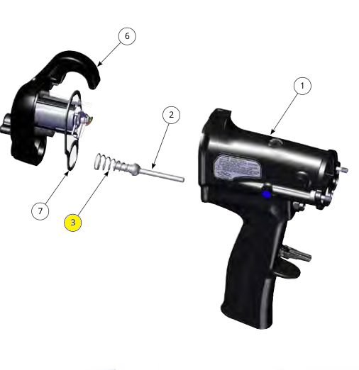 Пружина воздушного клапана (комплект из 3 шт) (№18b) для краскопультов Ransburg RansFlex RX 80885