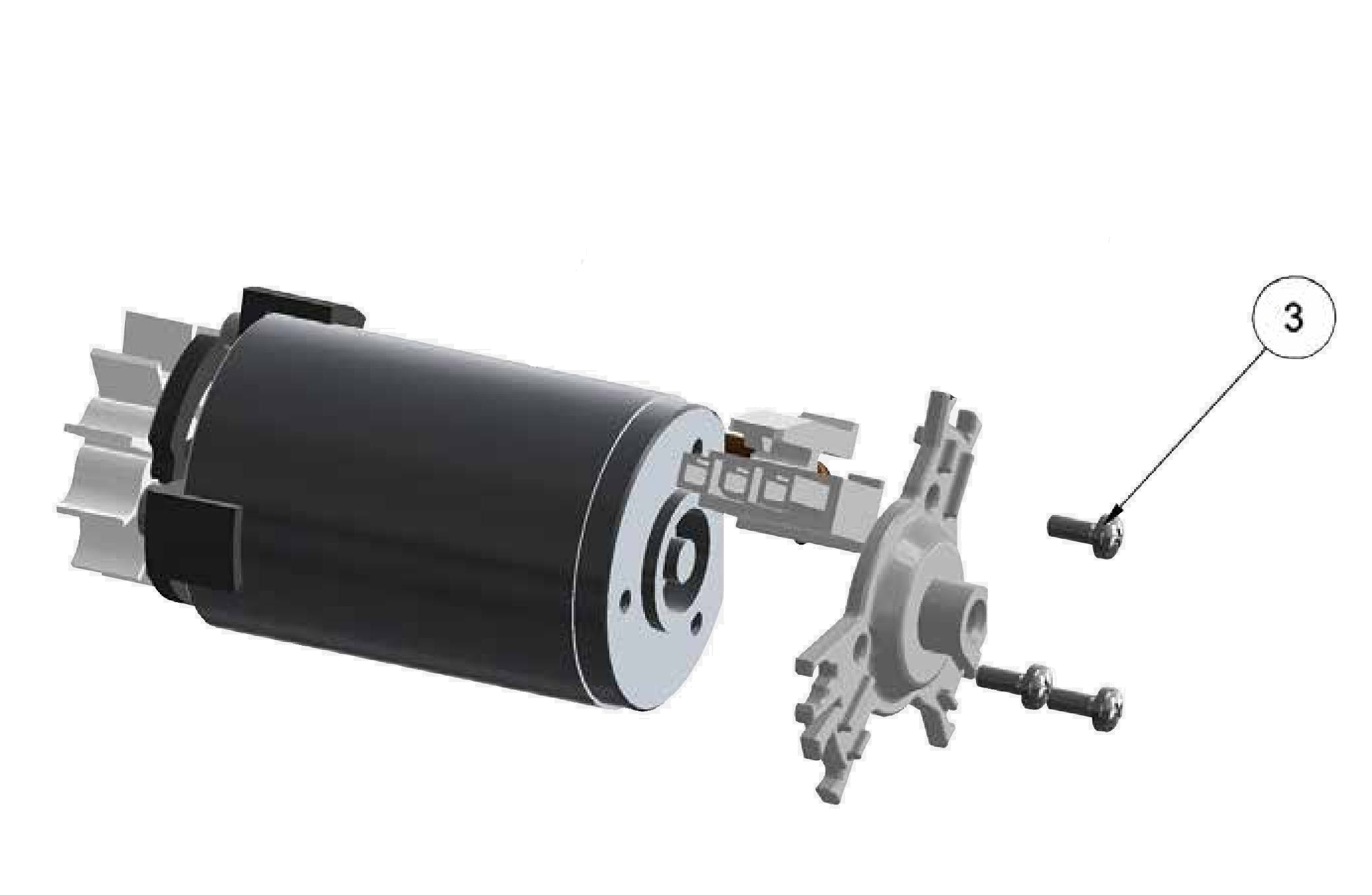 Винт крепления мотора (комплект из 3 шт) (№22b) для краскопультов Ransburg RansFlex RX 80885