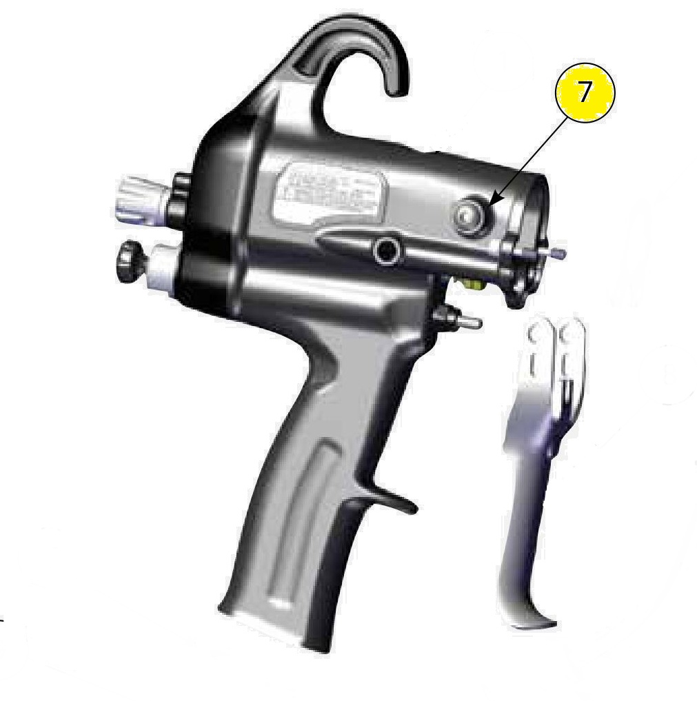 Винт пускового крючка (№25) для краскопультов Ransburg RansFlex RX 80885