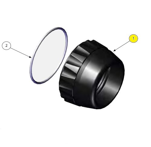 Зажимная гайка, и уплотнительное кольцо в сборе (№1) для краскопультов Ransburg RansFlex RX 80885
