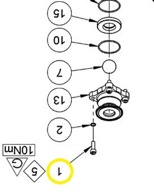 Винт с шестигранной головкой M6x21 (рис.1)