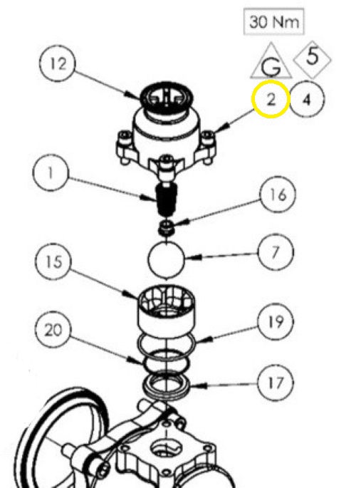 Винт с шестигранной головкой m8х25 (рис.2)