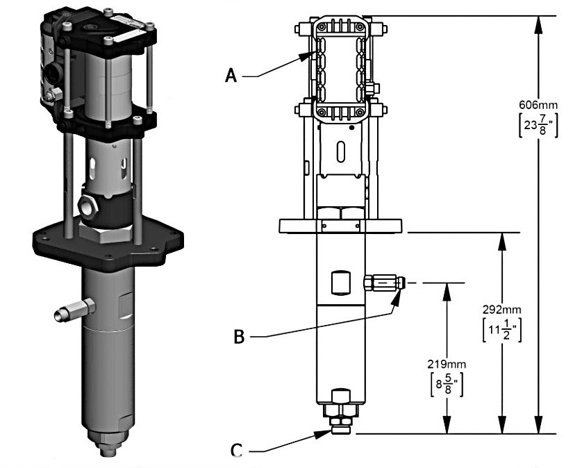 Насосный узел без упаковки (PTFE/UHMW)