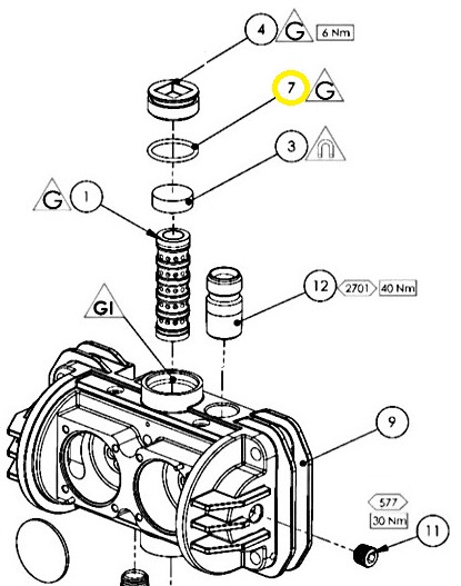 Уплотнительное кольцо ø20х2.0 (рис.7)