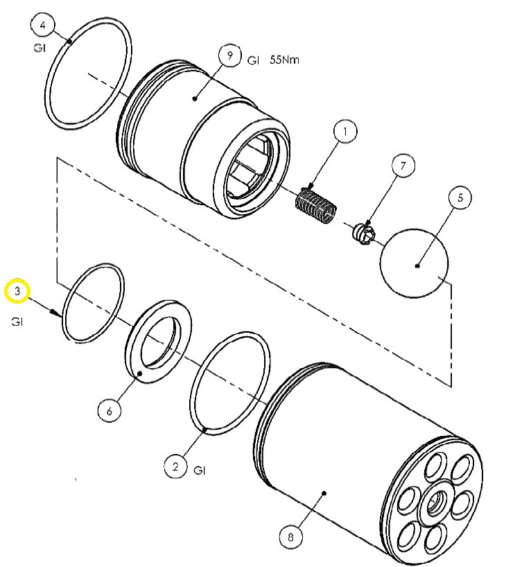 Уплотнительное кольцо ø41,0x1,78 (рис.3)